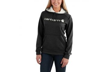 Image of Carhartt Force Extremes Sig Graphic Hooded Sweatshirt for Womens, Black Heather, Small/Regular 102185-013-REG-S