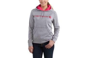 Image of Carhartt Force Extremes Sig Graphic Hooded Sweatshirt for Womens, Asphalt Heather, Extra Small/Regular 102185-058-REG-XS