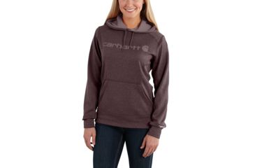 Image of Carhartt Force Extremes Sig Graphic Hooded Sweatshirt for Womens, Fudge Heather, Extra Small/Regular 102185-518-REG-XS