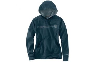 Image of Carhartt Force Extremes Sig Graphic Hooded Sweatshirt - Womens, Dark Slate Heather, Large-Regular, 102185-461-REG-L