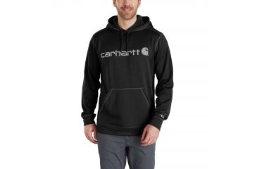 Image of Carhartt Force Extremes Signature Graphic Hooded Sweatshirt - Mens, Black/Black, 2XL-REG 102314-002-REG-2XL