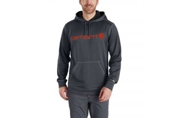 Image of Carhartt Force Extremes Signature Graphic Hooded Sweatshirt - Mens, Granite Heather, L-REG 102314-020-REG-L