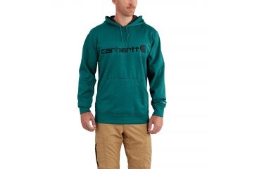 Image of Carhartt Force Extremes Signture Graphic Hooded Sweatshirt for Mens, Everglade Heather, 2XL/Regular 102314-388-REG-2XL