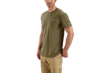 Image of Carhartt Force Extremes SS Tshirt-Mens, Burnt Olive Heather/Burnt Olive, Small, Regular, 102960-390-REG-S