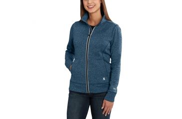 Image of Carhartt Force Extremes Zip Flame-Resistant Sweatshirt for Womens, Dark Stream Heather, Large/Regular 102786-425-REG-L