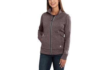 Image of Carhartt Force Extremes Zip Flame-Resistant Sweatshirt for Womens, Sparrow Heather, 2XL/Regular 102786-549-REG-XXL