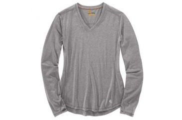 Image of Carhartt Force Ferndale Long Sleeve T Shirt - Womens, Asphalt Heather, XXL-REG, 102759-058-REG-XXL