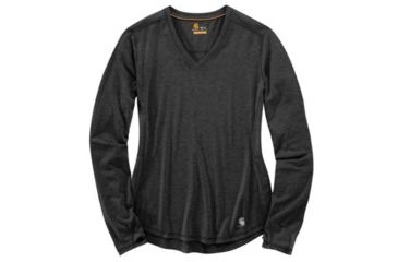 Image of Carhartt Force Ferndale Long Sleeve T Shirt - Womens, Black Heather, XL-REG, 102759-013-REG-XL
