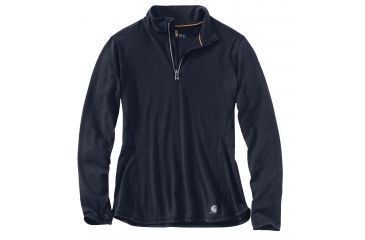 Image of Carhartt Force Ferndale Quarter Zip Shirt - Womens, Dark Indigo Heather, XXL-REG 102528-462-REG-XXL