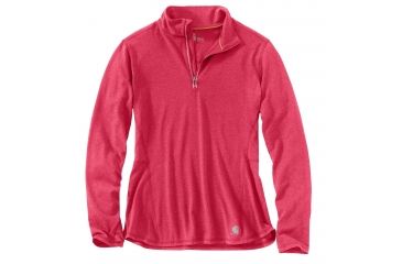 Image of Carhartt Force Ferndale Quarter Zip Shirt - Womens, Cranberry Heather, L-REG 102528-623-REG-L
