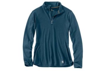 Image of Carhartt Force Ferndale Quarter Zip Shirt - Womens, Dark Slate Heather, XS-REG, 102528-461-REG-XS