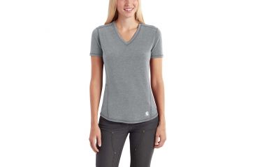 Image of Carhartt Force Ferndale Short Sleeve T-Shirt for Womens, Asphalt Heather, Small/Regular 102527-058-REG-S
