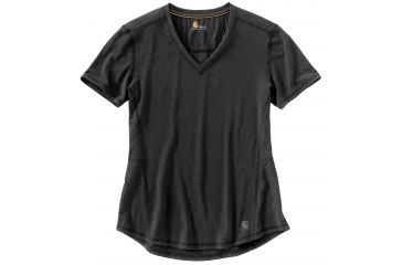 Image of Carhartt Force Ferndale Short Sleeve T-shirt - Womens, Black Heather, XL-REG 102527-013-REG-XL