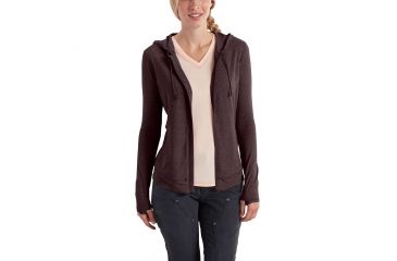 Image of Carhartt Force Ferndale Zip Flame-Resistantont Hoodie for Womens, Fudge Heather, 2XL/Regular 102529-518-REG-XXL
