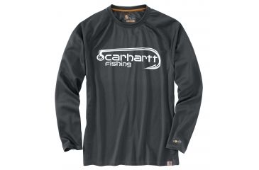 Image of Carhartt Force Fishing Hook Graphic Long Sleeve T-shirt - Mens, Shadow, XL-REG 103001-029-REG-XL