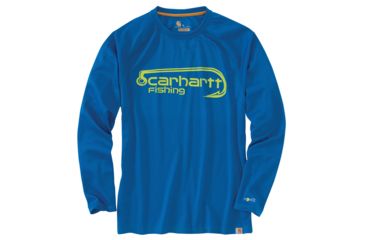 Image of Carhartt Force Fishing Hook Graphic Long Sleeve T-shirt - Mens, Federal Blue, 2XL-REG 103001-445-REG-2XL