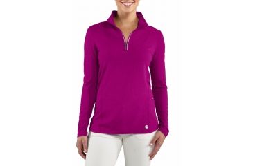 Image of Force Quarter Zip Shirt - Womens-Magenta Heather-Small