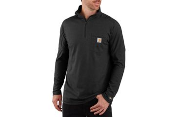 Image of Carhartt Force Relaxed Fit Midweight Long-Sleeve T-Shirt - Mens, Black, Small, 104255-N04-REG-S