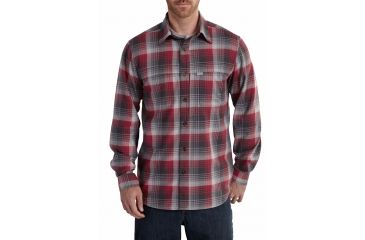 Image of Force Reydell Long Sleeve Shirt - Mens-Dark Crimson-X-Large