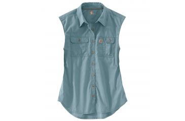 Image of Carhartt Force Ridgefield Sleeveless Shirt - Womens, Sky Gray, L-REG 102478-450-REG-L