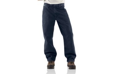 Image of Carhartt FR Signature Denim Dungaree-Personal Protective, Classic Dark, 28-34, FRB13-401-34-28