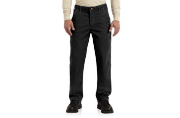 Image of Carhartt FR Washed Duck Work Dungaree-Personal Protective, Black, 28-34, 100791-001-34-28