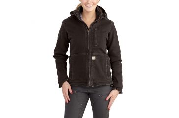 Image of Carhartt Full Swing Caldwell Stretch Sandstone Jacket for Womens, Dark Brown, Medium/Regular 102248-201-REG-M