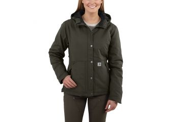 Image of Carhartt Full Swing Cryder Stretch QD Jacket - Women's, Olive, Large, Regular, 102246-307-REG-L
