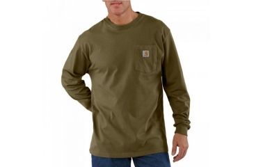 Image of Carhartt Graphic Carhartt Camo Long Sleeve T-Shirt - Mens-Army Green-X-Large 295185