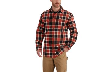 Image of Carhartt Hubbard Plaid Shirt for Mens, Chili, 3XL/Regular 102815-647-REG-3XL