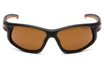 Image of Carhartt Ironside Safety Glasses Safety Glasses w/ Bronze Anti-Fog Lens, Black/Tan, CHB618DT