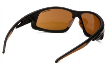 Image of Carhartt Ironside Safety Glasses Safety Glasses w/ Bronze Anti-Fog Lens, Black/Tan, CHB618DT
