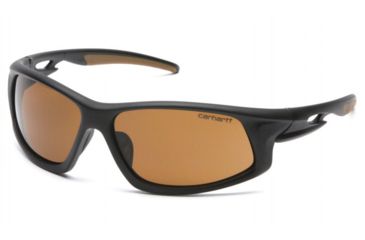 Image of Carhartt Ironside Safety Glasses Safety Glasses w/ Bronze Anti-Fog Lens, Black/Tan, CHB618DT