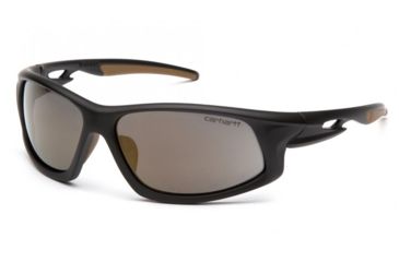 Image of Carhartt Ironside Safety Glasses w/ Antique Anti-Fog Lens, Black/Tan CHB690DT