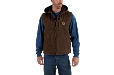 Image of Carhartt Knoxville Vest for Mens, Dark Brown, 2XL/Regular 101687-201-REG-2XL