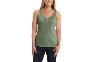Image of Carhartt Lockhart Henley Tank for Womens, Grape Leaf Heather, 2XL/Regular 102453-375-REG-XXL