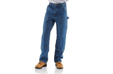 Image of Carhartt Loose/Original-Fit Washed Logger Double-Front Work Jean - Men's, Darkstone, 36-42, B73-DST-36-42