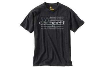 Image of Carhartt Lubbock Craftsmanship Flag Graphic Short Sleeve T-Shirt - Mens, Carbon Heather, 4XL-Regular, 103567-026-4XL-REG