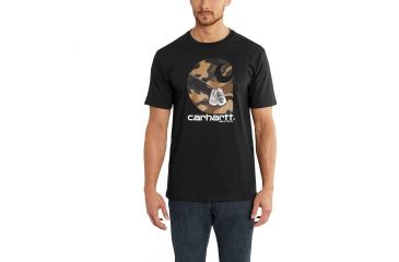 Image of Carhartt Lubbock Graphic H2H Dog Tags Short Sleeve T-Shirt for Mens, Black, Medium/Regular 102859-001-REG-M