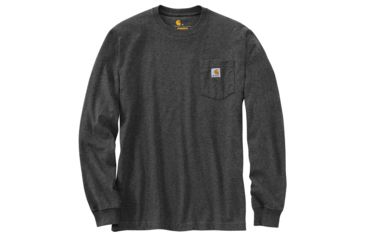 Image of Carhartt M Workwear Mountain Ptch Grpc Long Sleeve Pkt TS - Mens, Carbon Heather, Small, 104029-026REGSA
