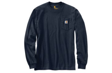 Image of Carhartt M Workwear Mountain Ptch Grpc Long Sleeve Pkt TS - Mens, Navy, Small, 104029-412REGSA