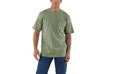 Image of Carhartt Workwear Pocket T-Shirt - Men's, Olivine Heather, Large, Regular, K87-G01REGLRGA