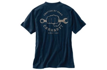 Image of Carhartt Maddock Carhartt Strong Graphic Pocket Short Sleeve Tee - Mens, Indigo Heather, 2XL-Regular, 103565-411-2XL-REG