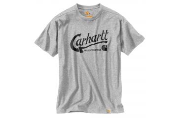 Image of Carhartt Maddock Graphic Carhartt Ax Short Sleeve T-shirt - Mens, Heather Gray, 2XL-REG 103183-034-REG-2XL