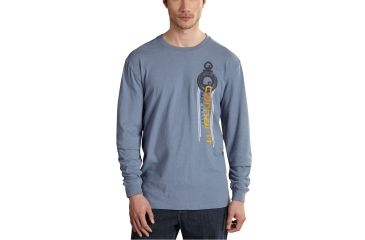 Image of Carhartt Maddock Graphic Made to Last Long Sleeve T-Shirt - Men's-Flint Stone-Small
