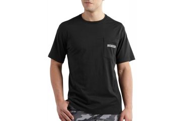 Image of Carhartt Maddock Graphic Metal Plate C Shirt - Men's-Black-Medium