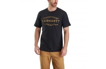Image of Carhartt Maddock MBH Graphic Short Sleeve T-shirt - Mens, Black, M-REG 103182-001-REG-M