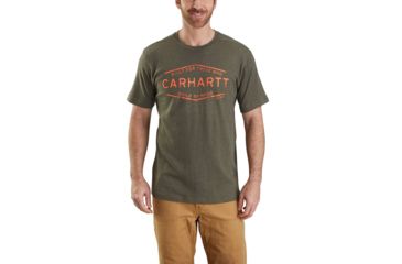 Image of Carhartt Maddock MBH Graphic Short Sleeve T-shirt - Mens, Moss Heather, 2XL-REG 103182-387-REG-2XL