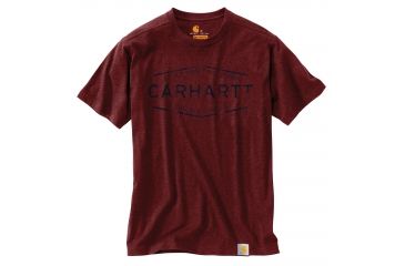 Image of Carhartt Maddock MBH Graphic Short Sleeve T-shirt - Mens, Fired Brick Heather, 2XL-REG 103182-644-REG-2XL