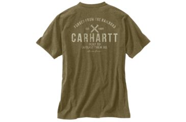 Image of Carhartt Maddock Outlast Graphic Pocket Short Sleeve T-Shirt Regular - Mens, Military Olive Heather, Large-Regular, 103562-397-L-REG